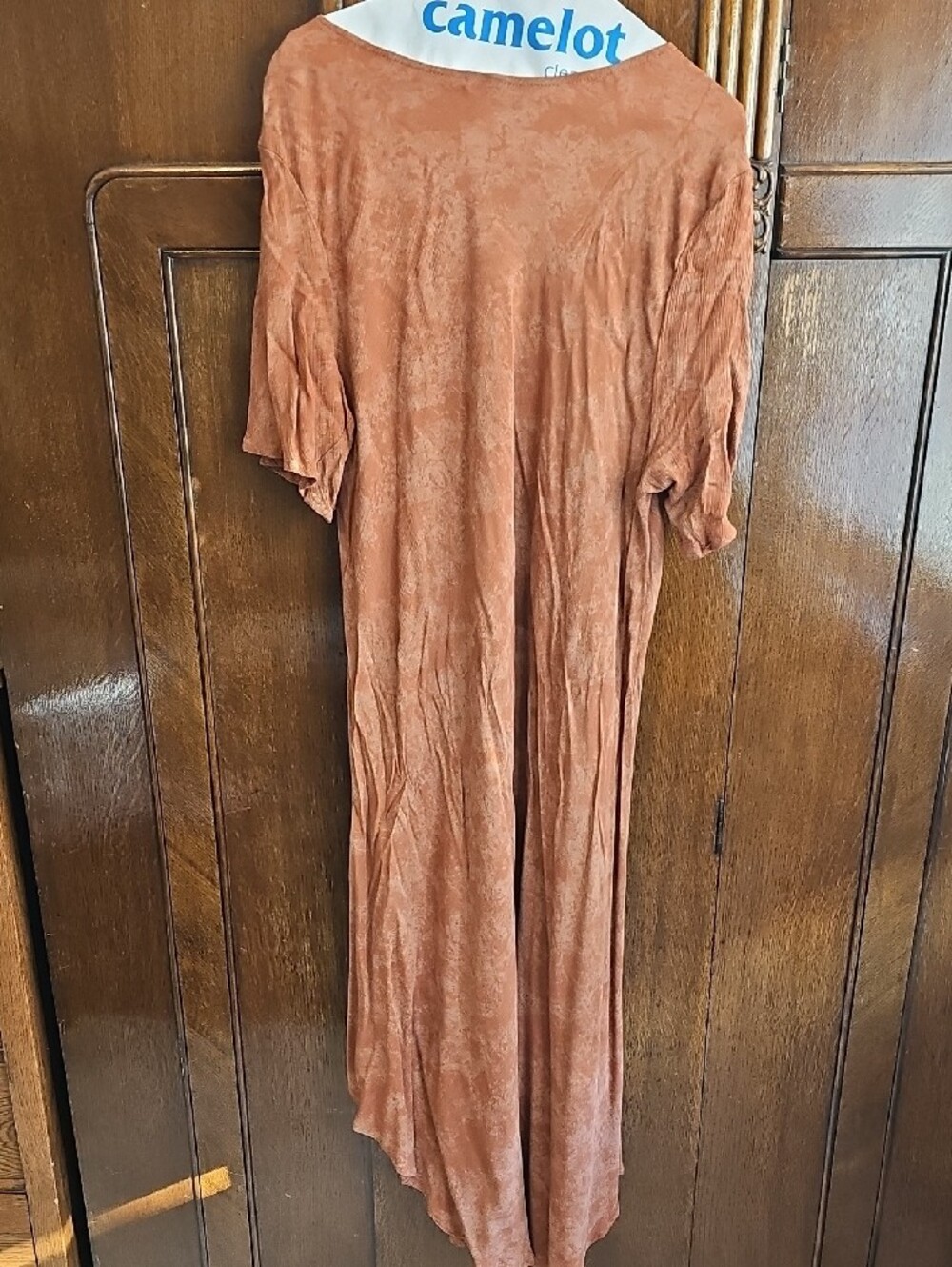 Rust-Brown Flowing Midi Dress - Picture 3 of 5